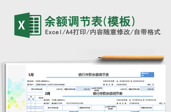 2025年余额调节表(模板)