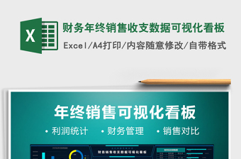 2024年财务年终销售收支数据可视化看板