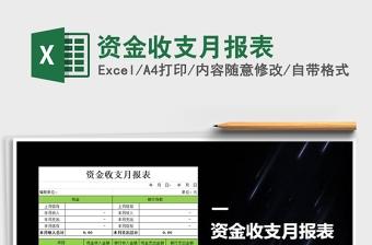 2025年资金收支月报表