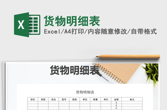 2025年货物明细表