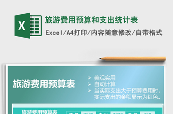 旅游费用预算和支出统计表