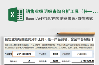 2025年销售业绩明细查询分析工具（任一编号，含全年各月统计