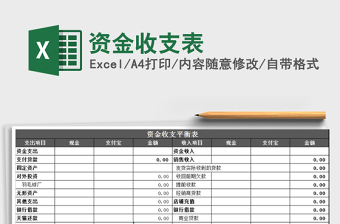 2025年资金收支表