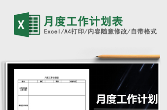 2025年月度工作计划表