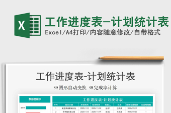 2025年工作进度表-计划统计表