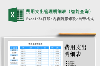2025年费用支出管理明细表（智能查询）