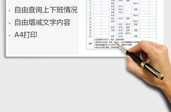 2025年员工考勤登记表