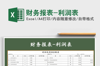 2025年财务报表-利润表