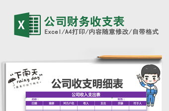 2025年公司财务收支表