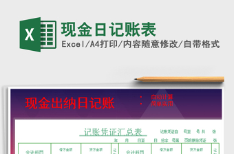 2025年现金日记账表