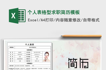 2025年个人表格型求职简历模板