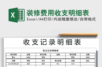 2025年装修费用收支明细表