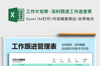 2024年工作计划表-实时跟进工作进度表