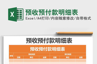 2025年预收预付款明细表