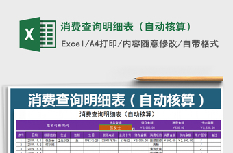 2025年消费查询明细表（自动核算）