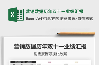 2025年营销数据历年双十一业绩汇报