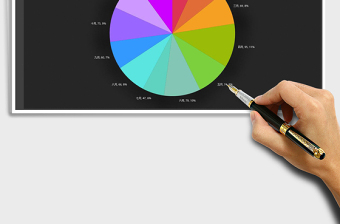 2025年极简彩虹色饼图