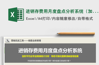 2024年进销存费用月度盘点分析系统（加权平均计算法）