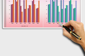 2025年柱形图数据图表模板