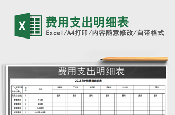 2025年费用支出明细表