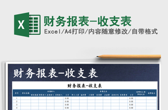 2025年财务报表-收支表