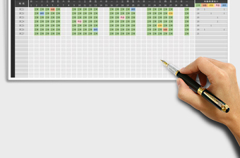 2024年考勤表 自动考勤表 部门考勤表 单位考勤表