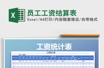 2025年员工工资结算表