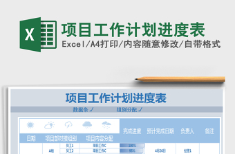 2025年项目工作计划进度表