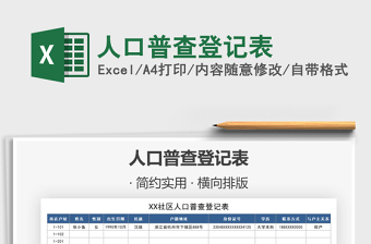2025年人口普查登记表