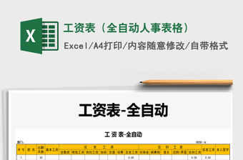 2025年工资表（全自动人事表格）