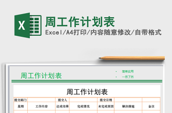 2025年周工作计划表