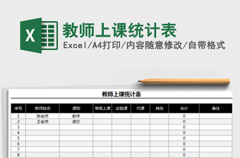 2025年教师上课统计表