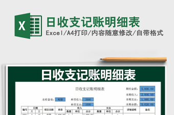 2025年日收支记账明细表