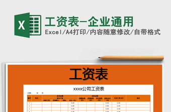 2025年工资表-企业通用