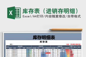 2025年库存表（进销存明细）