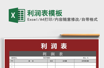 2025年利润表模板
