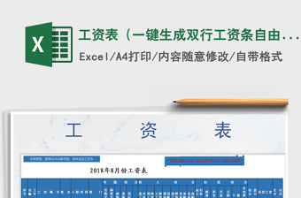 2025年工资表（一键生成双行工资条自由修改）