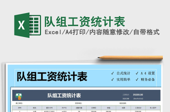 2025年队组工资统计表