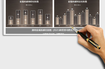 2025年通用金属质感柱形图