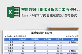 2025年季度数据可视化分析表自带两种风格