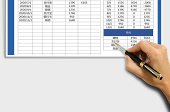 2025年现金日记账-收支明细表