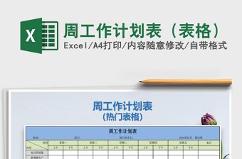 2025年周工作计划表（表格）