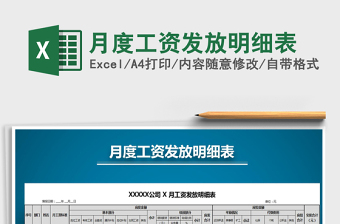 2025年月度工资发放明细表