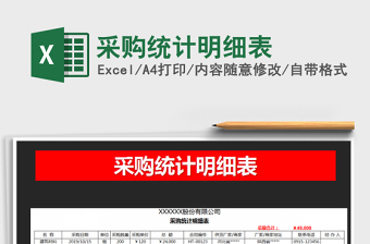 2025年采购统计明细表