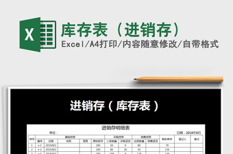 2025年库存表（进销存）