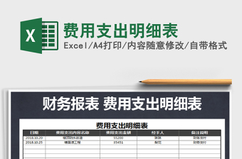 2025年费用支出明细表