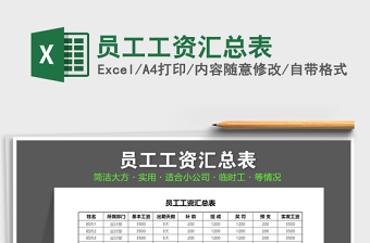 2025年员工工资汇总表