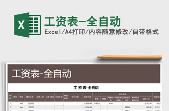 2025年工资表-全自动