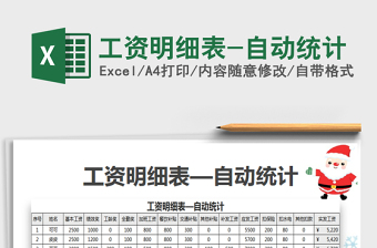 2025年工资明细表-自动统计