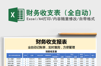 2025年财务收支表（全自动）